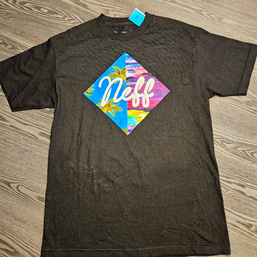 Neff Men's Black T-Shirt Size Medium with Graphic Design NWT